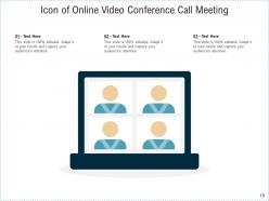 Conference call icon conversation interview teamwork business employees computer