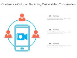 Conference Call Icon Depicting Online Video Conversation