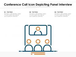 Conference Call Icon Depicting Panel Interview