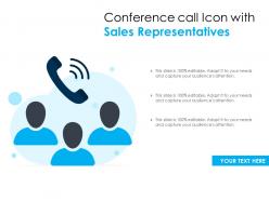 Conference Call Icon With Sales Representatives