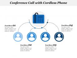 Conference call with cordless phone