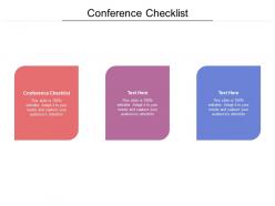Conference checklist ppt powerpoint presentation pictures slides cpb