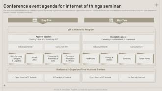 Conference Event Agenda For Internet Of Things Seminar