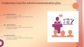 Conference Icon For School Communication Plan