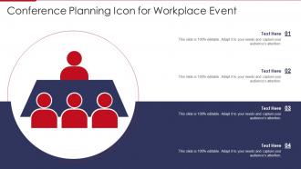 Conference Planning Icon For Workplace Event