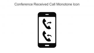 Conference Received Call Monotone Icon In Powerpoint Pptx Png And Editable Eps Format