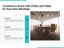 Conference room with chairs and table for executive meetings