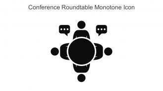 Conference Roundtable Monotone Icon In Powerpoint Pptx Png And Editable Eps Format