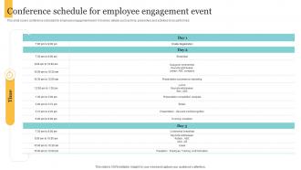 Conference Schedule For Employee Engagement Event
