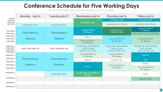 Conference Schedule Powerpoint Ppt Template Bundles