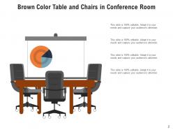 Conference Table Projector Various Chairs Wooden