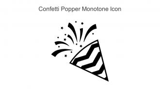 Confetti Popper Monotone Icon In Powerpoint Pptx Png And Editable Eps Format