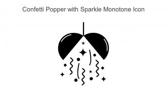 Confetti Popper With Sparkle Monotone Icon In Powerpoint Pptx Png And Editable Eps Format