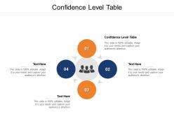 Confidence level table ppt powerpoint presentation gallery layout cpb