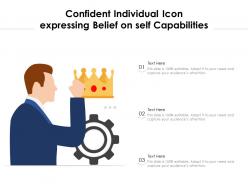 Confident individual icon expressing belief on self capabilities
