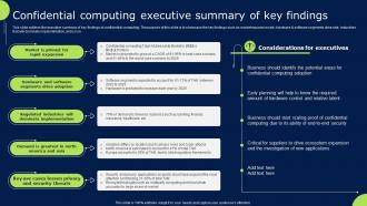 Confidential Computing Executive Summary Of Key Findings Confidential Cloud Computing