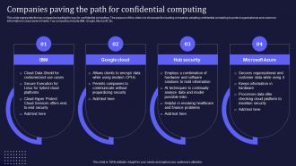 Confidential Computing It Companies Paving The Path For Confidential Computing