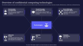 Confidential Computing V2 Overview Of Confidential Computing Technologies