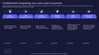 Confidential Computing V2 Use Cases And Ecosystem Ppt Infographics Topics
