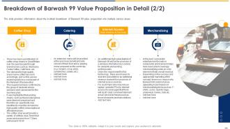 Confidential information memorandum breakdown of barwash 99 value proposition in detail