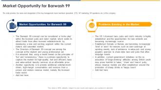 Confidential information memorandum market opportunity for barwash 99