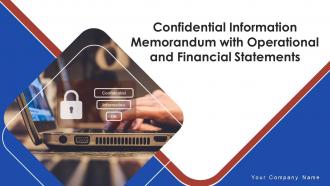 Confidential information memorandum with operational and financial statements complete deck