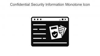 Confidential Security Information Monotone Icon In Powerpoint Pptx Png And Editable Eps Format