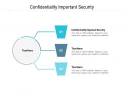 Confidentiality important security ppt powerpoint presentation inspiration vector cpb