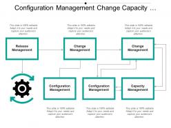 Configuration management change capacity release boxes