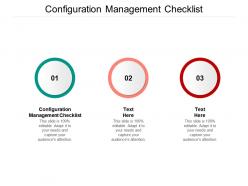 Configuration management checklist ppt powerpoint presentation model backgrounds cpb