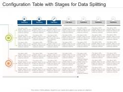 Configuration table with stages for data splitting infographic template