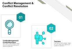 Conflict management and conflict resolution ppt powerpoint presentation styles shapes cpb