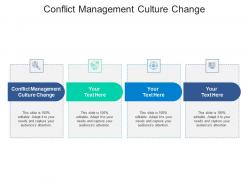 Conflict management culture change ppt powerpoint presentation show cpb