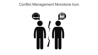 Conflict Management Monotone Icon In Powerpoint Pptx Png And Editable Eps Format