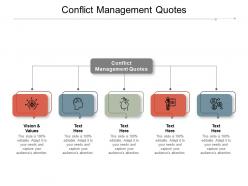 Conflict management quotes ppt powerpoint presentation infographic template information cpb