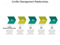 Conflict management relationships ppt powerpoint presentation show format cpb