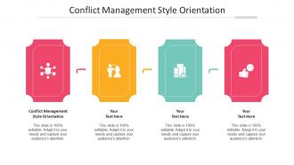 Conflict Management Style Orientation Ppt Powerpoint Presentation Layouts Maker Cpb