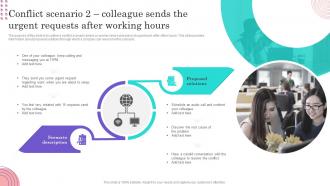 Conflict Management Techniques Conflict Scenario 2 Colleague Sends Ppt Grid