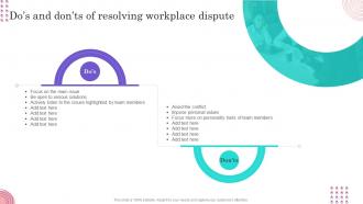 Conflict Management Techniques Dos And Donts Of Resolving Workplace Dispute
