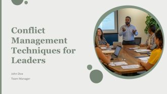 Conflict Management Techniques For Leaders PPT Sample AT
