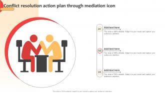 Conflict Resolution Action Plan Through Mediation Icon