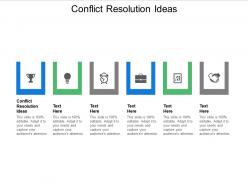 Conflict resolution ideas ppt powerpoint presentation infographics microsoft cpb