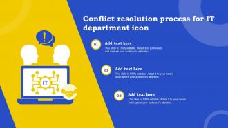 Conflict Resolution Process For It Department Icon