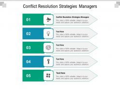 Conflict resolution strategies managers ppt powerpoint presentation outline graphics tutorials cpb