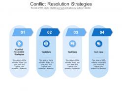 Conflict resolution strategies ppt powerpoint presentation slides ideas cpb