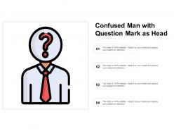 Confused man with question mark as head