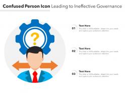 Confused person icon leading to ineffective governance