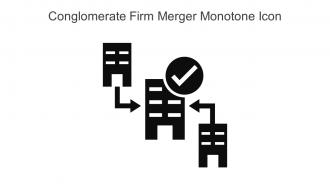 Conglomerate Firm Merger Monotone Icon In Powerpoint Pptx Png And Editable Eps Format