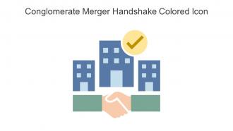 Conglomerate Merger Handshake Colored Icon In Powerpoint Pptx Png And Editable Eps Format