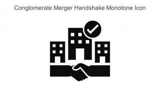 Conglomerate Merger Handshake Monotone Icon In Powerpoint Pptx Png And Editable Eps Format
